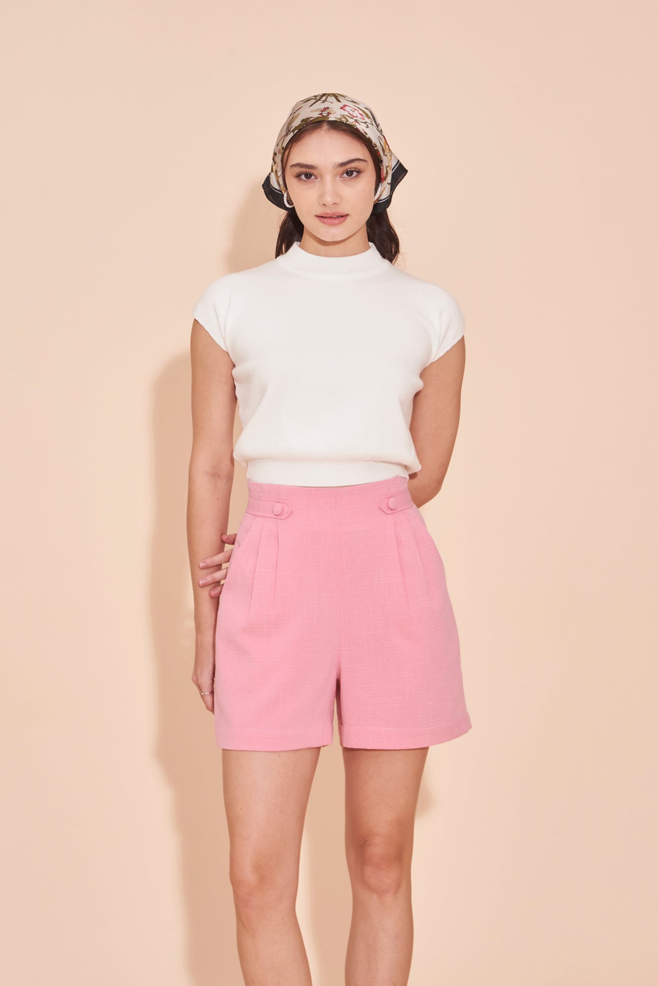 NEW FOUND FREEDOM | High Waist Tailored Shorts In Pink