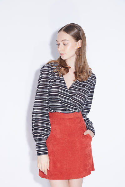 I'm full of surprises retro stripes knit top